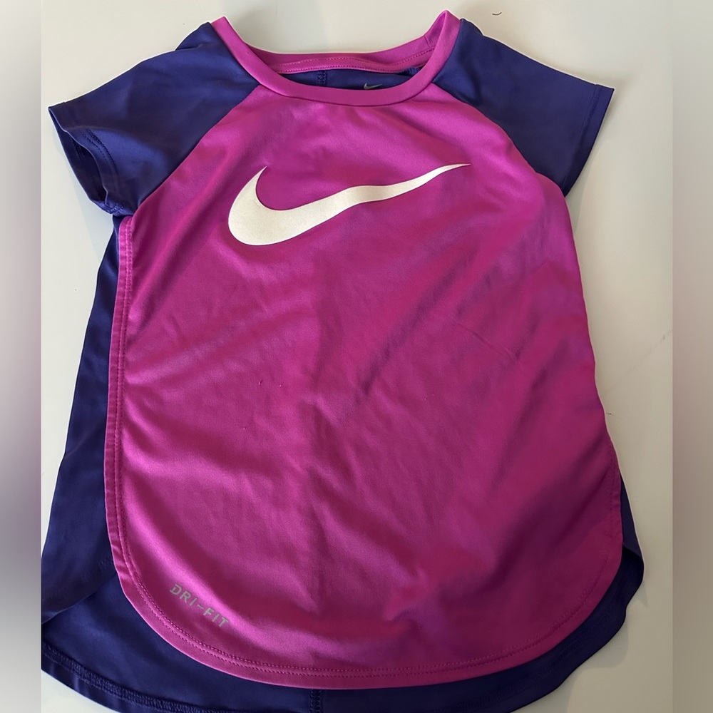 Nike Pink and Purple Dri-FIT Tee